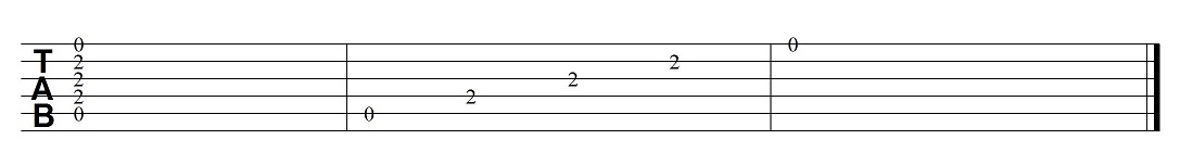 A Major tab