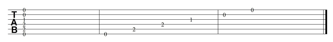 E Major Tab